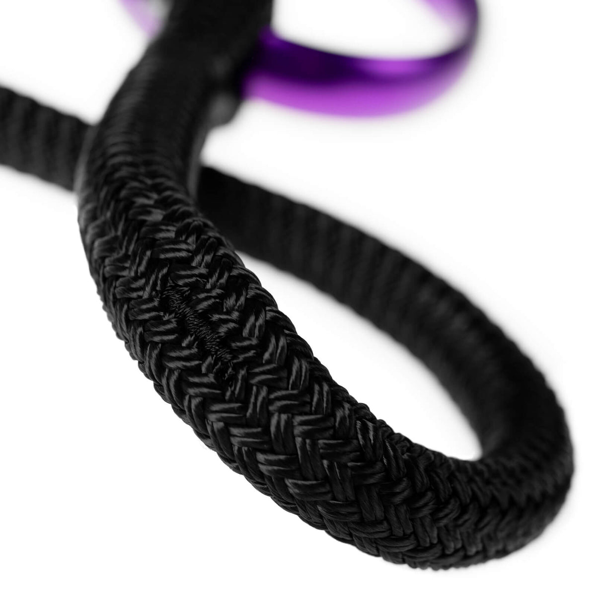 Detalle del lazo empalmado del leash