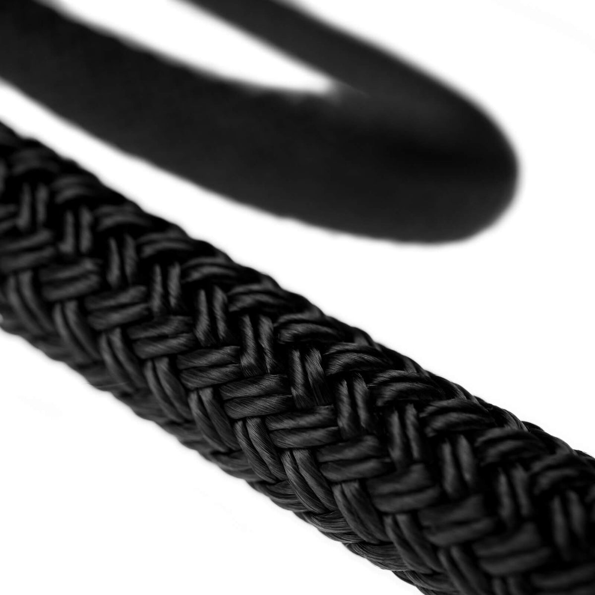 Detalle de la cuerda de 14 mm, alma de 12 husos y funda de 24 husos