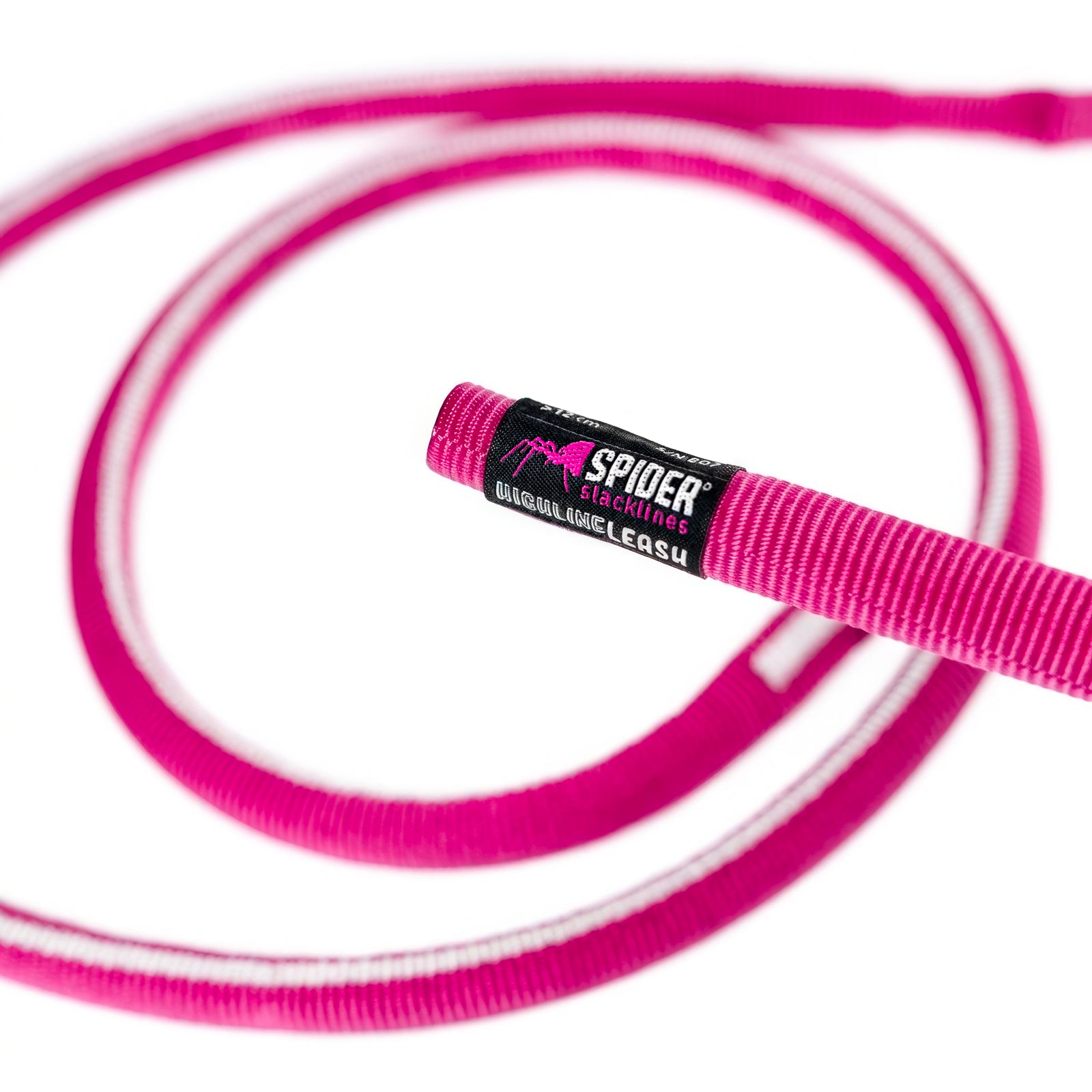 Detalle de la funda tubular del leash rosado