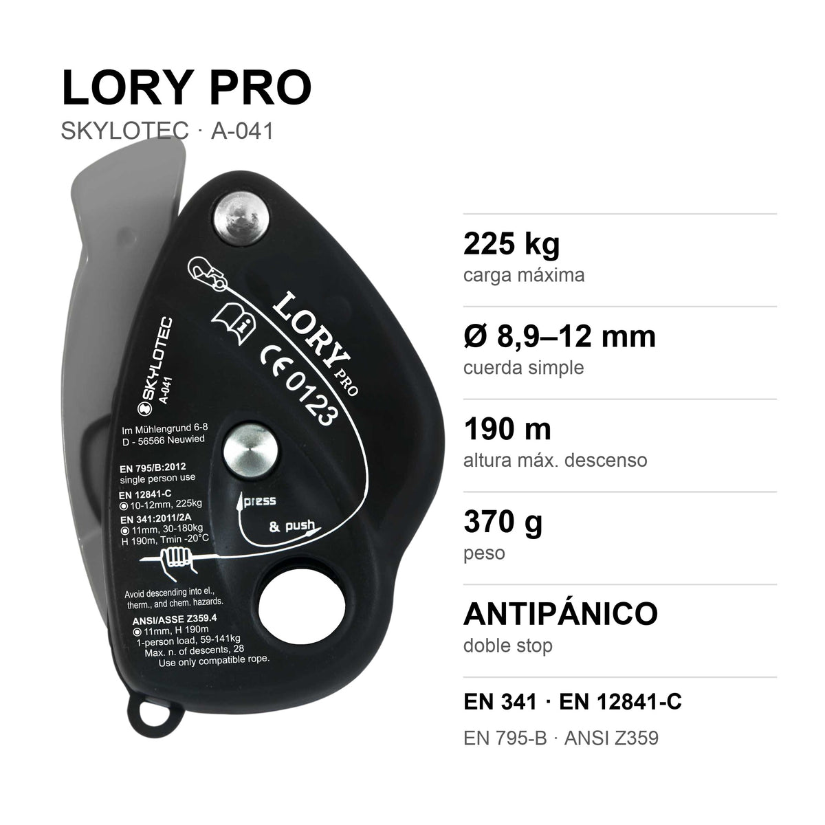LORY PRO Skylotec - ficha técnica