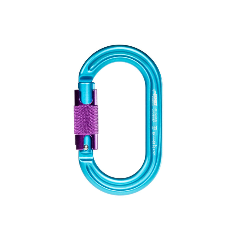 moschettone ovale con ghiera in alluminio