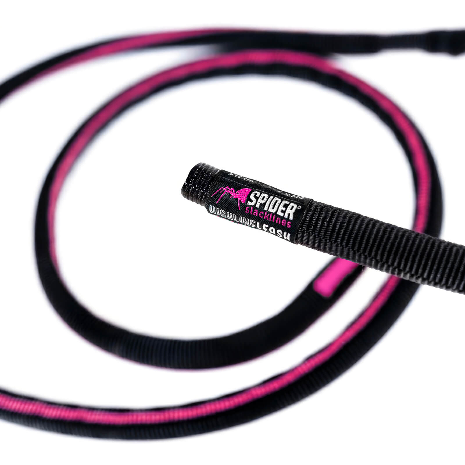 Detalle de la funda tubular del leash negro