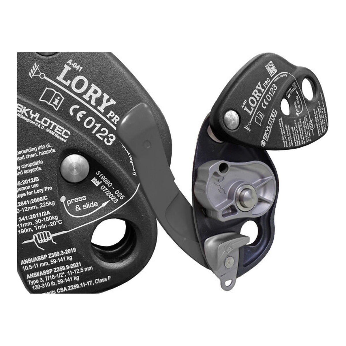 LORY PRO Skylotec - abierto, mecanismo de leva